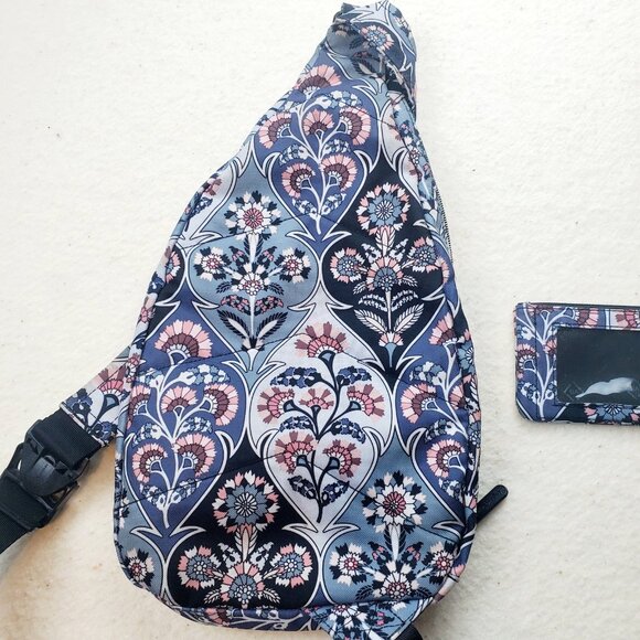 Vera Bradley Lighten Up Essential Compact Sling Purse Ornate Bloom & Zip ID Case main image 9